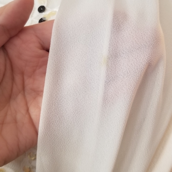 VTG sequin chiffon tulip skirt dress - Picture 7 of 8